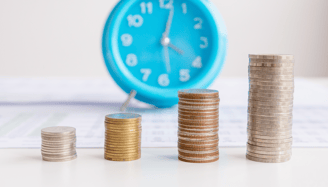 coins growing each stack for annuities in retirement