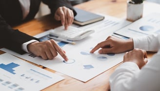 pie charts and statistics for financial planning