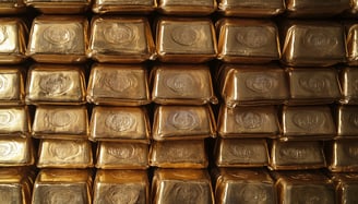 shiny gold bar pallet