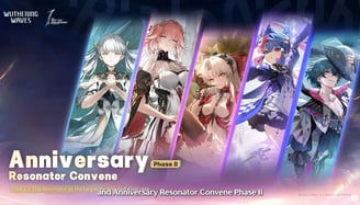 Wuthering Waves Anniversary Resonator Convene Phase II with featured 5-star characters