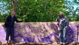 The team behind the murals, Halfdan (left) and Eugene (right)