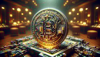 Pièce Bitcoin haute définition.