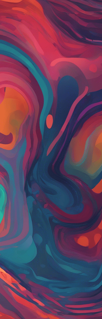 a colorful abstract painting of a colorful swirly pattern