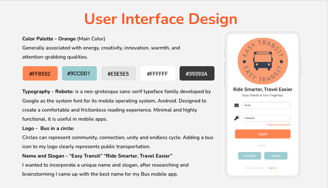 UI Design Easy Transit app