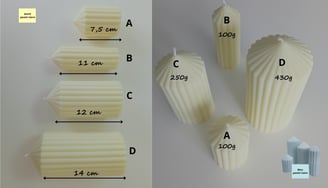 100% natural light pastel yellow striped candle from eclatdeluciole.fr