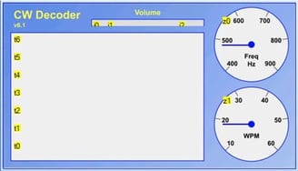 cw decoder layout on the Nextion display