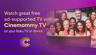 a tv screen with a family on it and the words, watch the tv ad
