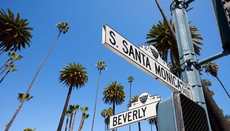 placas de direcionamento em los angeles beverly hills