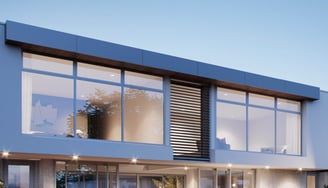 a modern house with a pool and a swimming pool