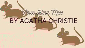 three brown mouses with the words, three mice and a mouse