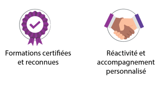 Illustration pour les formations certifiées et reconnues et la réactivité de Formaspark