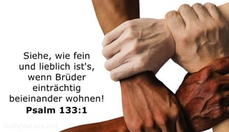 Siehe wie fein und lieblich ist's, wenn Brüder einträchtig beieinander wohnen