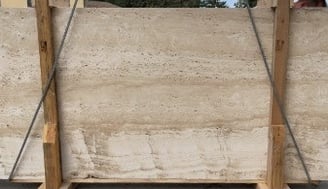 white travertine slabs