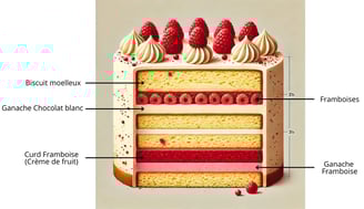 Aperçu de l'intérieur d'un cake design