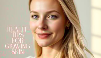 a woman with blonde hair and blue eyes and a white shirt with a pink lip
