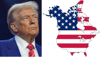 Trump released a distorted map of US-Canada