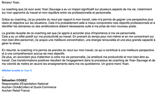a letter from a man in a suit and tie