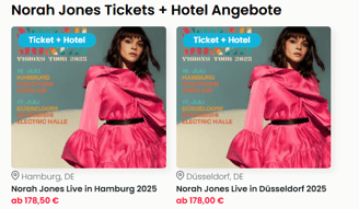Travelcircus Konzert Deals Norah Jones