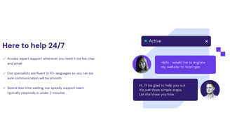 hostinger 24/7 support plane