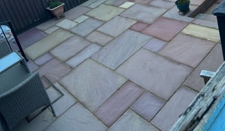 slabs that have been pressure washed on a house in worcester