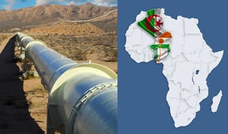 a map of the africa and pipeline 