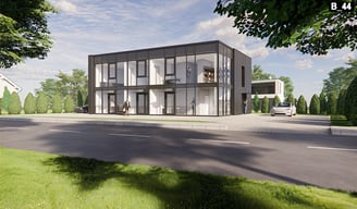 Modernus dvibutis gyvenamasis namas