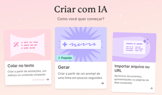 Criar apresentação com IA
