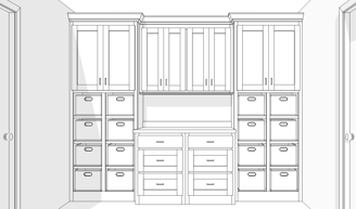 3D Laundry Storage Drawing