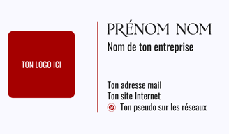 a red and black mail signature with a white background