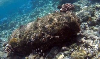 Unexploded bomb in water off Papua New Guinea