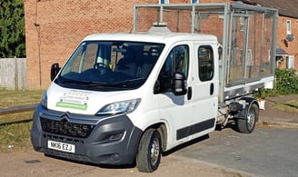 Hilton’s Rubbish Removals branded van in Worcester – trusted local provider of rubbish clearance and