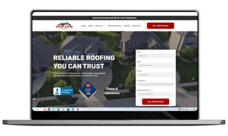roofing company website design