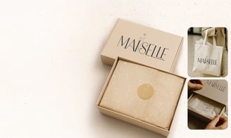 Luxury packaging design for fashion unboxing experience. By UrBrand Studio.