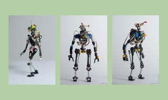 Miniatur robot dari komponen listrik yang dibuat oleh Marco Fernandes