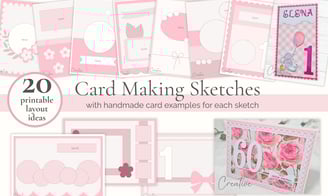 Card making sketches for handmade card making beginners
