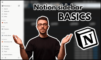 how to use sidebar sections in notion