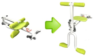 papaseat bike seat folded and extended images