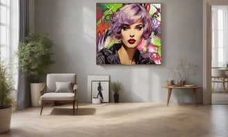 Retratos únicos: Rostos personalizados em quadros, elevando o estilo do ambiente.