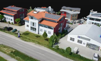 3D reconstruction of a group of houses