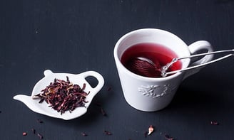 a cup of tea with a teapot and a teapot