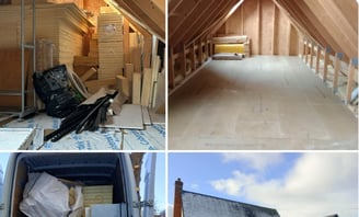 pictures of a house clearance carried out by hiltons rubbish removals