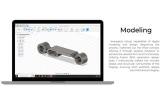 CAD modeling of the Dyson Bladerunner hoverboard using Fusion 360 for structural detailing.