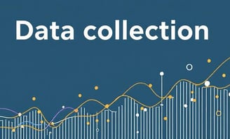 A simple visual representing data collection, graphics showing data flowing in and being processed