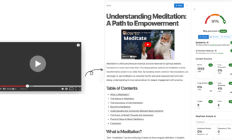 Image showing a video being converted into a blog post