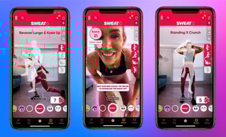 three iphones showing the different styles of the app