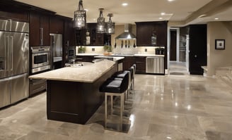A Toronto remodel with an  open concept kitchen with large island by Home Reno Pro