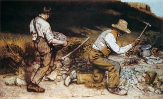 The Stone breakers by Gustave Courbet, 1849
