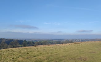 Scenic view on slope
