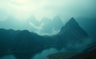 UniverseX - a mountain scene with a lake and mountains in the background
