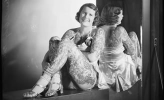 mujer tatuada siglo XX circo